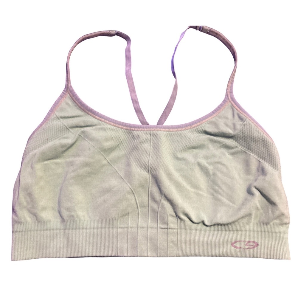 C9 by Champion Seamless Cami Sports Bra Green Adjustable Racerback L
